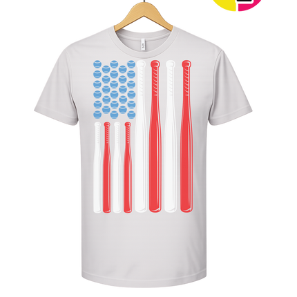 Patriotic Baseball Flag Tee