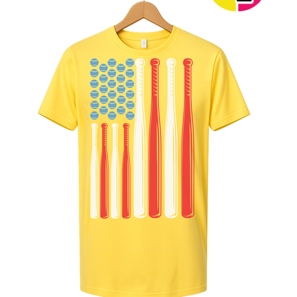 Patriotic Baseball Flag Tee