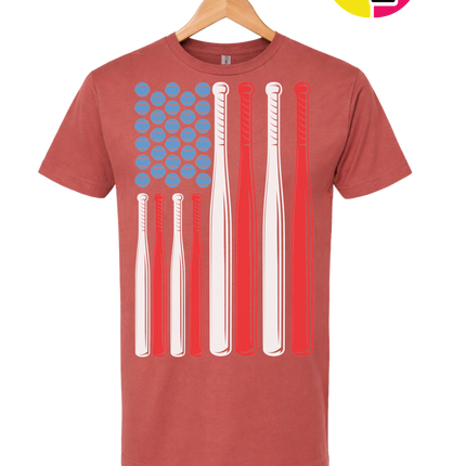Patriotic Baseball Flag Tee