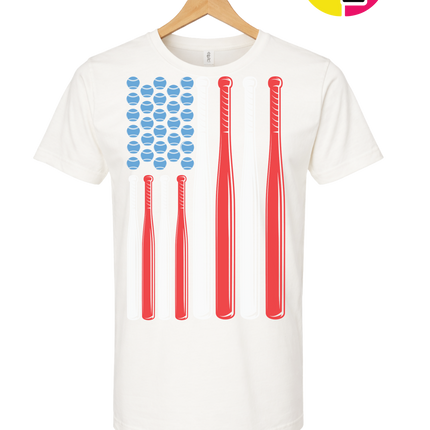 Patriotic Baseball Flag Tee