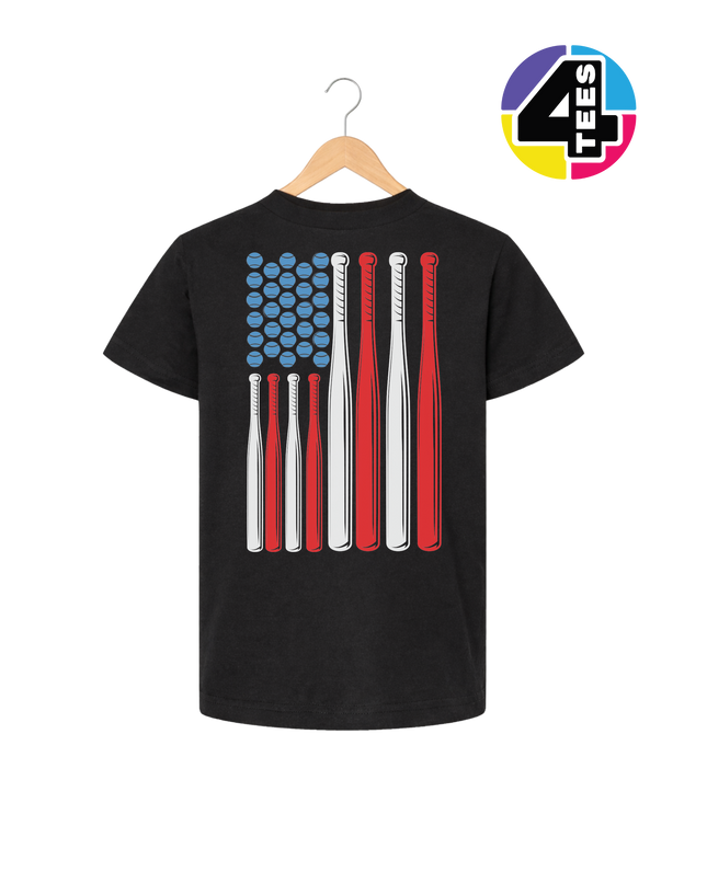 Patriotic Baseball Flag Youth Tee