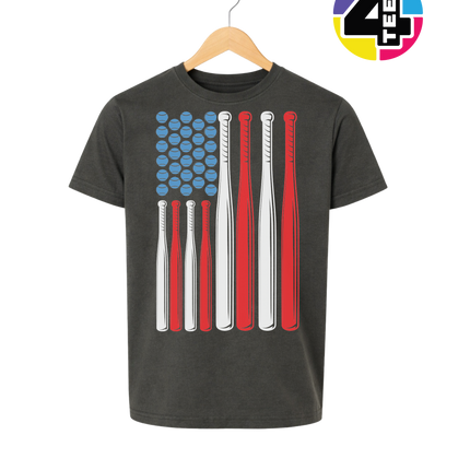 Patriotic Baseball Flag Youth Tee