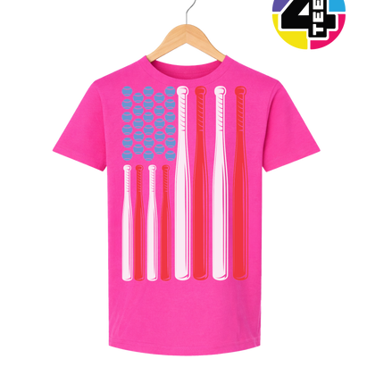 Patriotic Baseball Flag Youth Tee