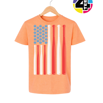 Patriotic Baseball Flag Youth Tee