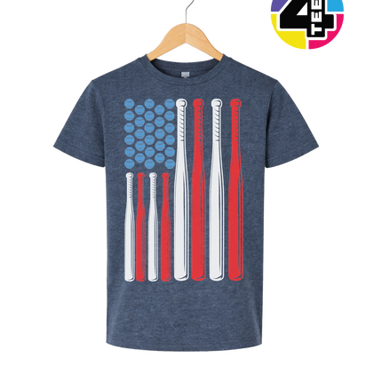Patriotic Baseball Flag Youth Tee