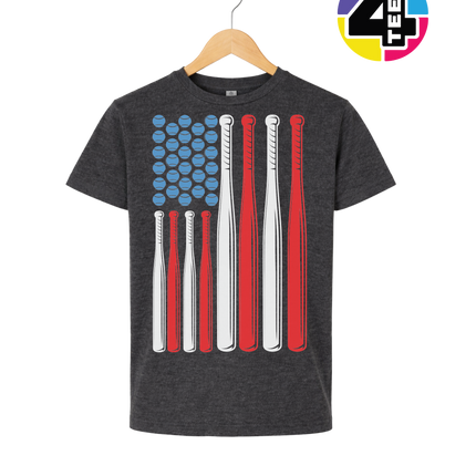 Patriotic Baseball Flag Youth Tee