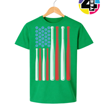 Patriotic Baseball Flag Youth Tee