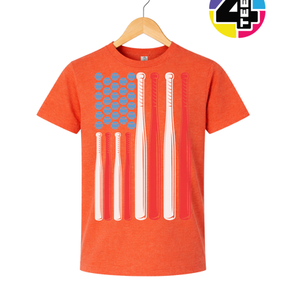 Patriotic Baseball Flag Youth Tee