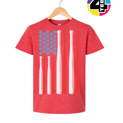 Patriotic Baseball Flag Youth Tee