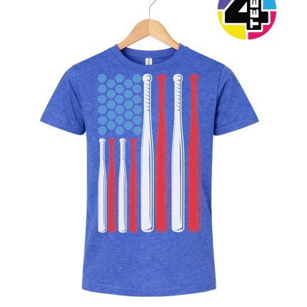 Patriotic Baseball Flag Youth Tee