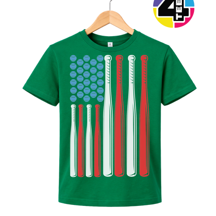 Patriotic Baseball Flag Youth Tee
