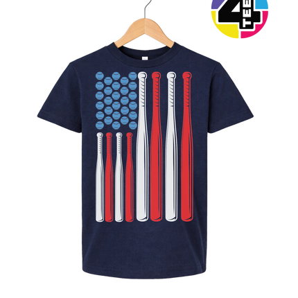 Patriotic Baseball Flag Youth Tee