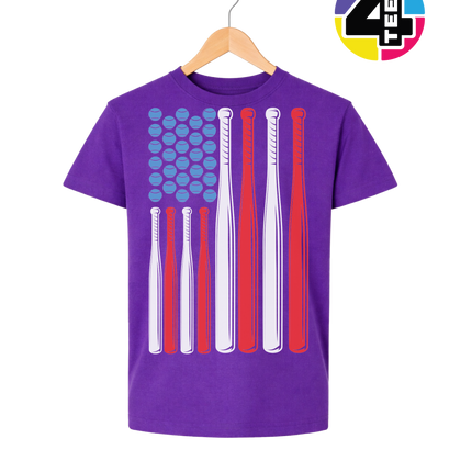 Patriotic Baseball Flag Youth Tee