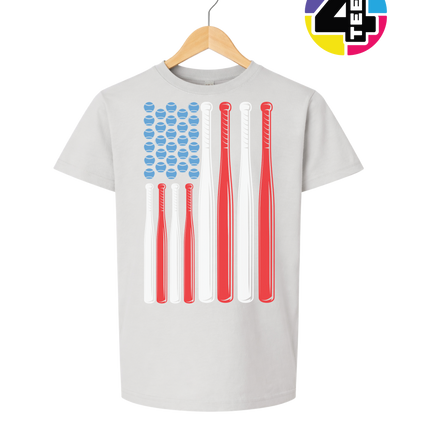 Patriotic Baseball Flag Youth Tee