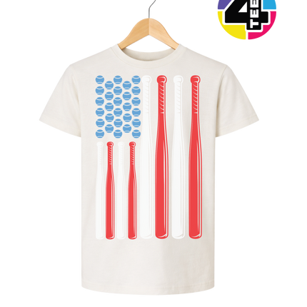 Patriotic Baseball Flag Youth Tee