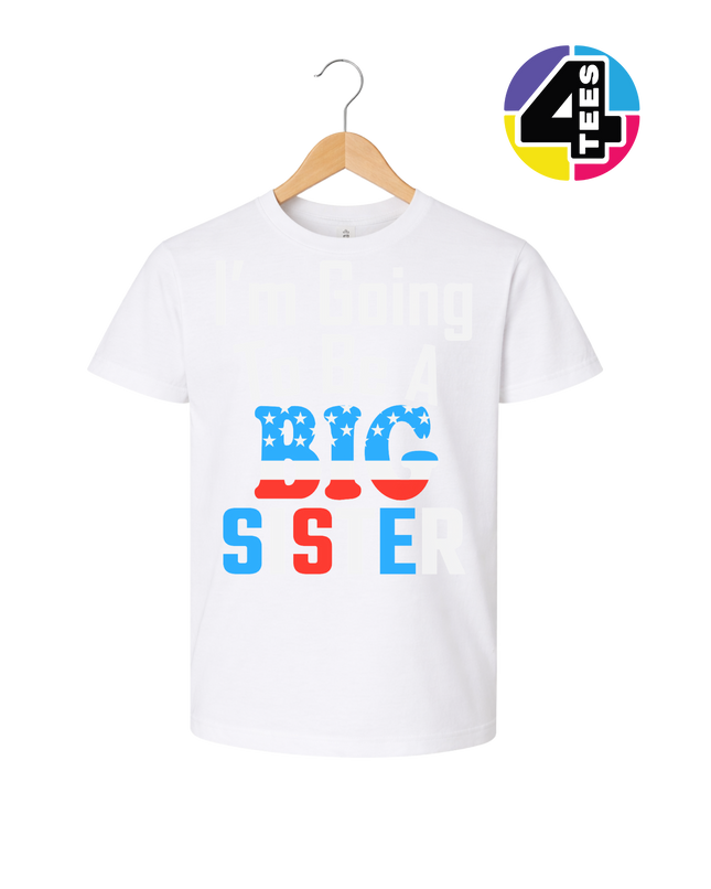 Big Sister Stars & Stripes Youth Tee