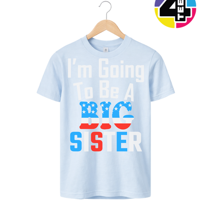 Big Sister Stars & Stripes Youth Tee