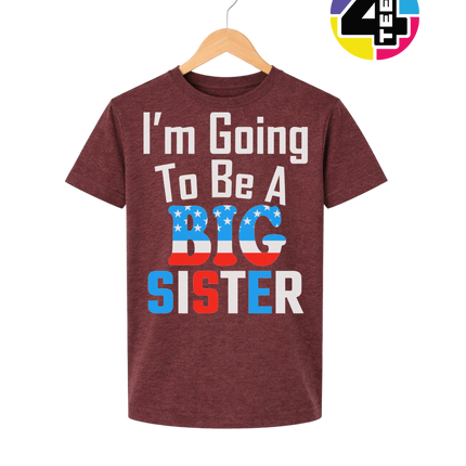Big Sister Stars & Stripes Youth Tee