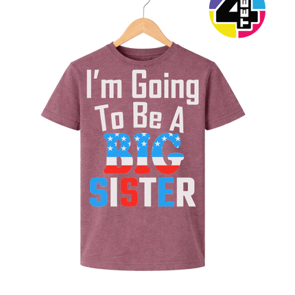 Big Sister Stars & Stripes Youth Tee