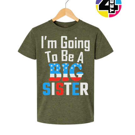 Big Sister Stars & Stripes Youth Tee