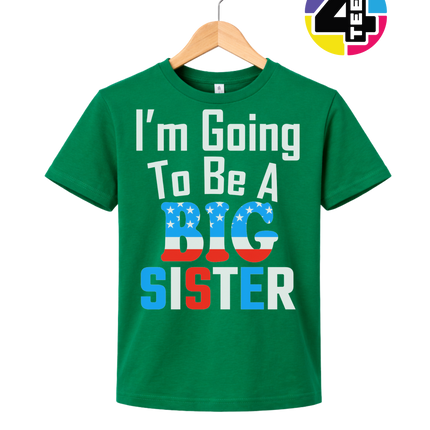 Big Sister Stars & Stripes Youth Tee