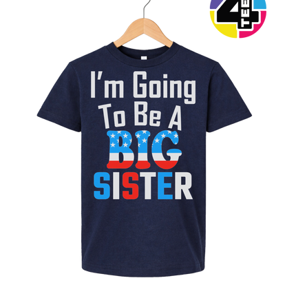 Big Sister Stars & Stripes Youth Tee