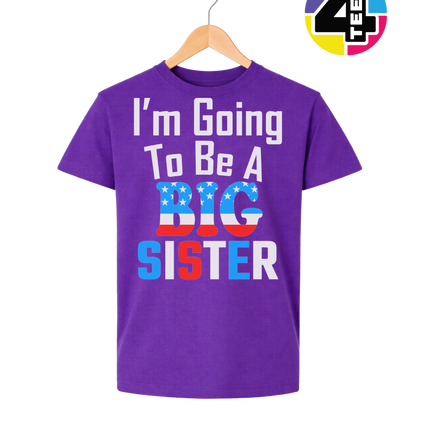 Big Sister Stars & Stripes Youth Tee
