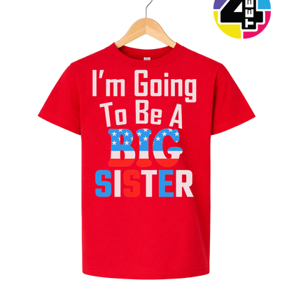 Big Sister Stars & Stripes Youth Tee