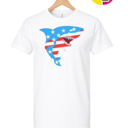 Patriotic Shark Bite Tee