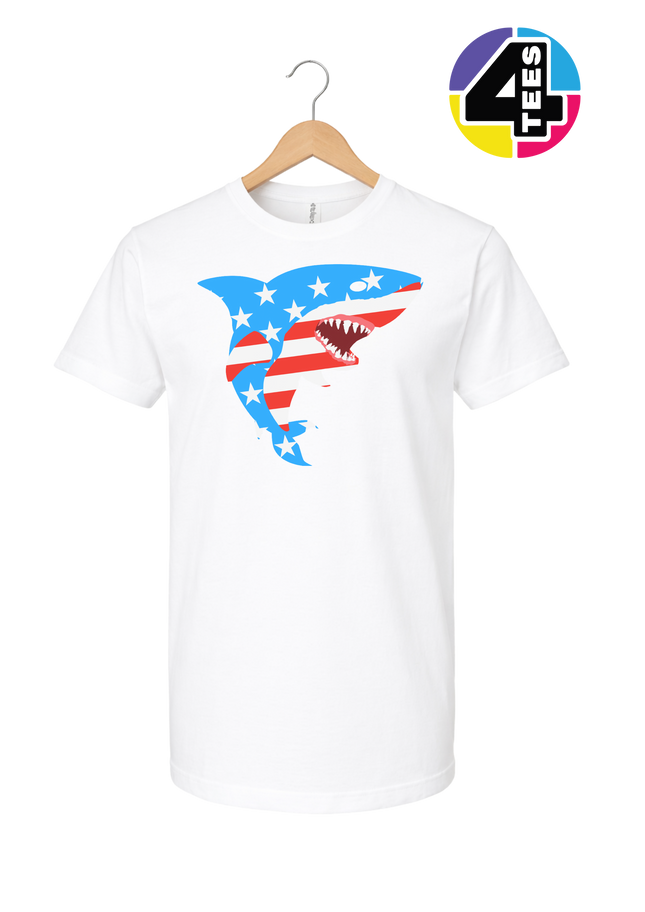 Patriotic Shark Bite Tee