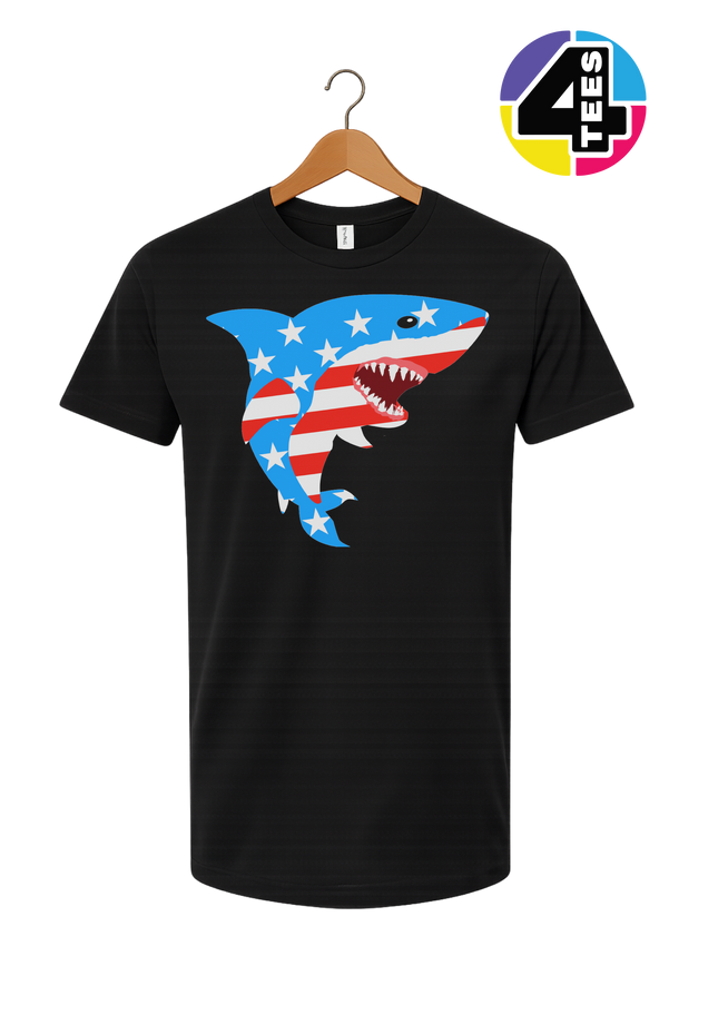 Patriotic Shark Bite Tee