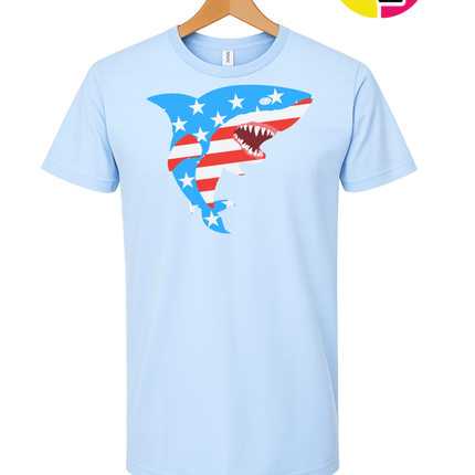 Patriotic Shark Bite Tee
