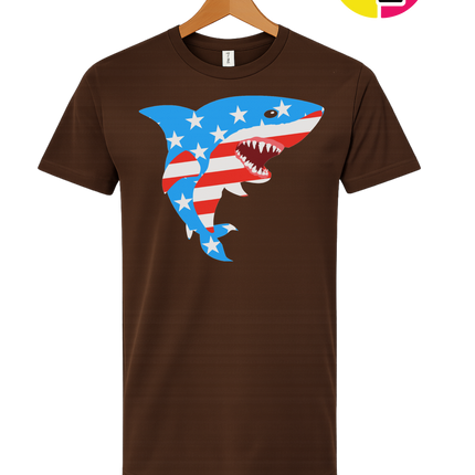 Patriotic Shark Bite Tee