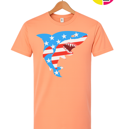 Patriotic Shark Bite Tee