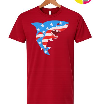 Patriotic Shark Bite Tee
