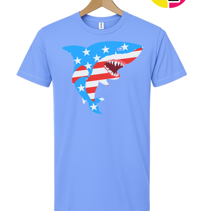 Patriotic Shark Bite Tee