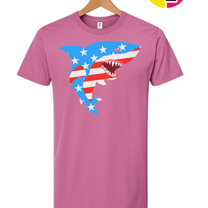 Patriotic Shark Bite Tee
