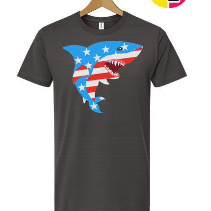 Patriotic Shark Bite Tee
