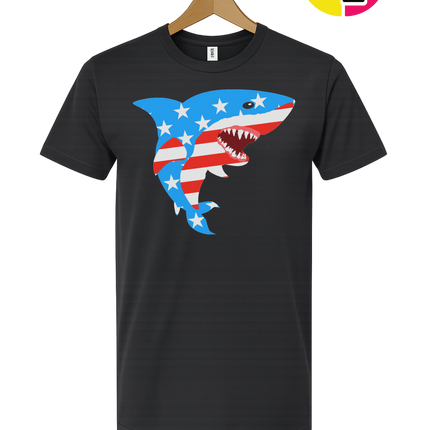 Patriotic Shark Bite Tee