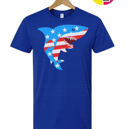 Patriotic Shark Bite Tee