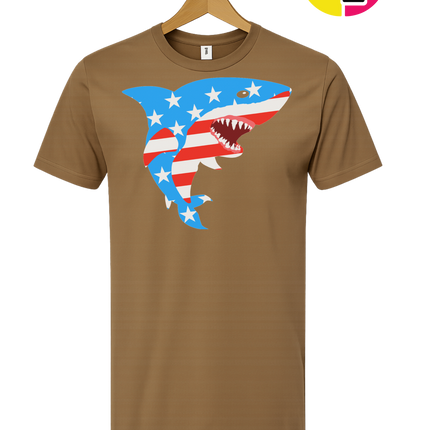 Patriotic Shark Bite Tee