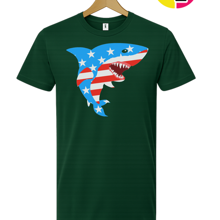 Patriotic Shark Bite Tee