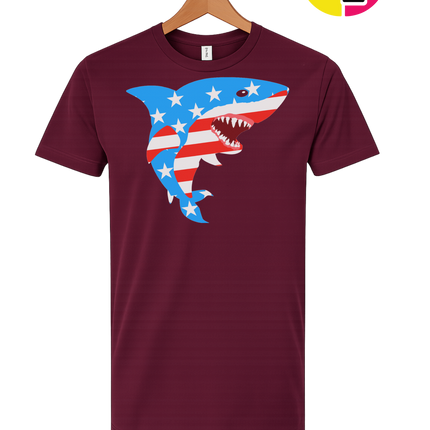 Patriotic Shark Bite Tee
