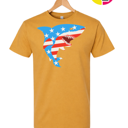 Patriotic Shark Bite Tee