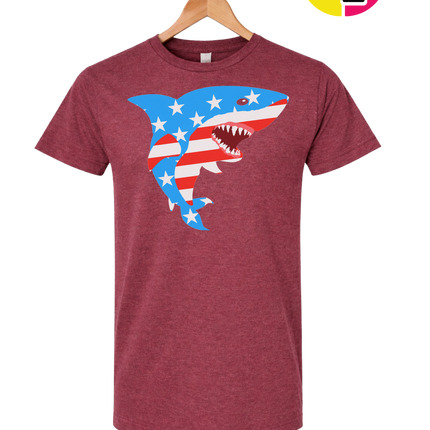 Patriotic Shark Bite Tee