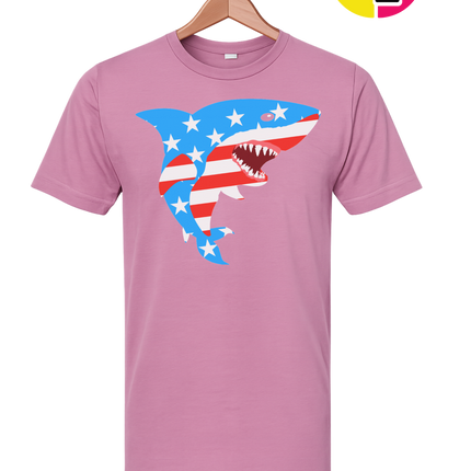 Patriotic Shark Bite Tee