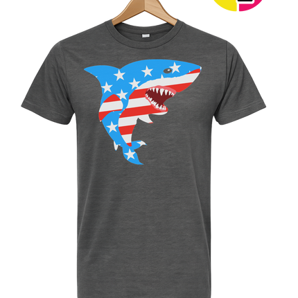 Patriotic Shark Bite Tee