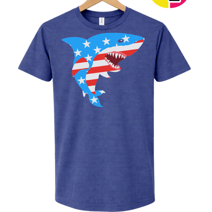 Patriotic Shark Bite Tee