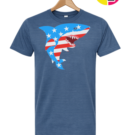 Patriotic Shark Bite Tee