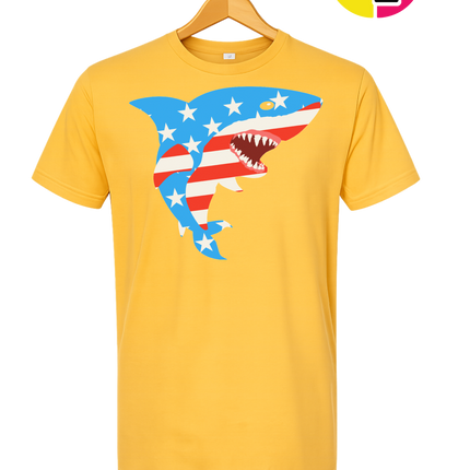 Patriotic Shark Bite Tee